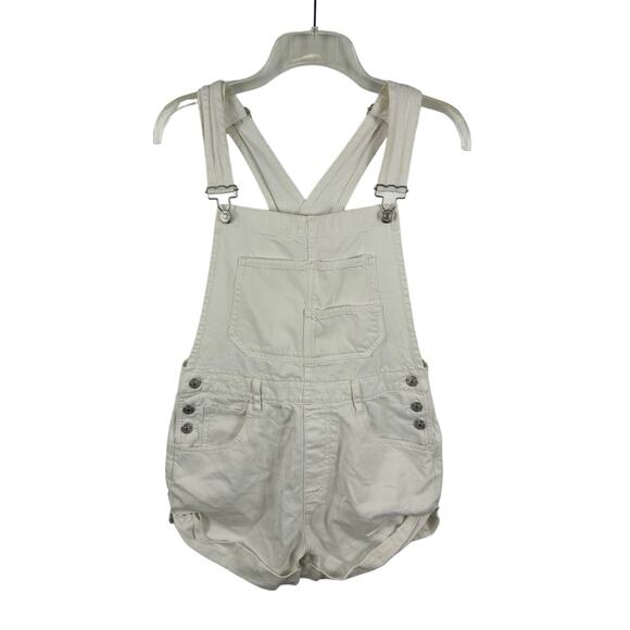We The Free Ziggy Shortalls Short Overalls White Artist Classic Boho Size Small - Picture 1 of 10